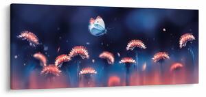Slika maslačaka s plavim leptirom (120x50 cm)