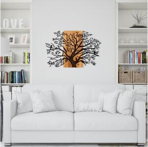 Zidna dekoracija 85x58 cm stablo drvo/metal