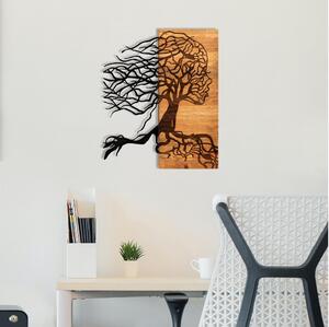 Zidna dekoracija 47x58 cm stablo života drvo/metal