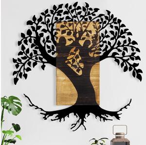 Zidna dekoracija 89x90 cm stablo drvo/metal