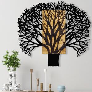 Zidna dekoracija 93x86 cm stablo drvo/metal
