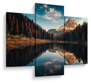 Slika - Alpe, Italija, Dolomiti, Lago Antorno (90x60 cm)