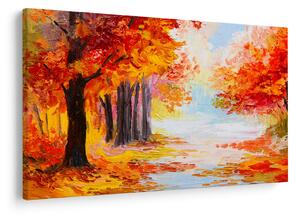 Slika - Uljane boje, šarena jesen (90x60 cm)