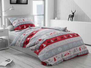 Pamučna posteljina ZIMSKI SOBI crvena Dimenzije posteljine: 70 x 90 cm | 140 x 200 cm