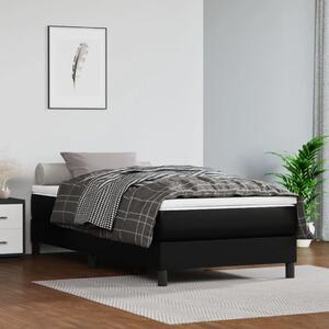 Okvir za krevet s oprugom crni 90x200 cm od umjetne kože - Crna 25 cm 90 x 200 cm