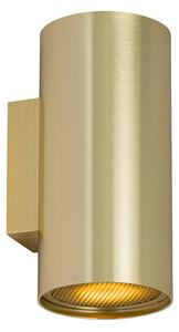 Dizajnerska zidna lampa zlatna okrugla 2-svjetla - Sab Honey