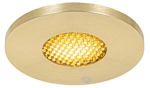 Moderni kupaonski ugradbeni reflektor zlatni IP54 - Shed Honey