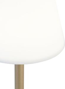 Mjedena stolna svjetiljka uklj. LED punjiva s prigušivačem na dodir - Renata