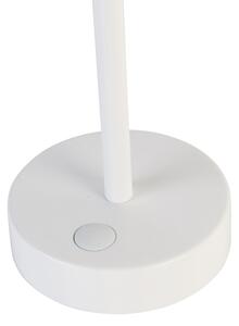 Stolna svjetiljka bijela uklj. LED punjiva s prigušivačem na dodir - Renata