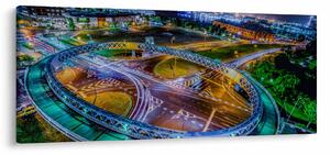Slika - panorama noćnog grada (120x50 cm)