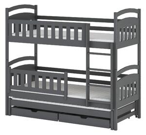 Zondo Dječji krevet 80 x 180 cm BLAIR (s podnicom i prostorom za odlaganje) (grafit). 1013190