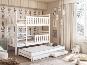 Zondo Dječji krevet 80 x 180 cm KRISTY (s podnicom i prostorom za odlaganje) (bijela). 1013193