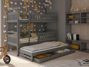 Zondo Dječji krevet 80 x 180 cm BLAIR (s podnicom i prostorom za odlaganje) (grafit). 1013190