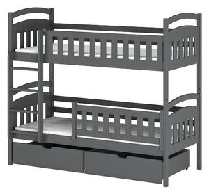 Zondo Dječji krevet 90 x 190 cm Irwin (s podnicom i prostorom za odlaganje) (grafit). 1013475