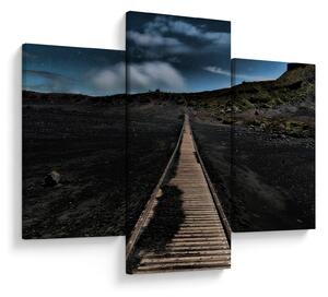 Slika drvene staze u sumrak (90x60 cm)
