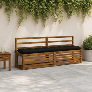 Jastučić za klupu VIANEN 100% poliester Crna 200 x 30 x 12 cm - Crna 200 x 30 x 12 cm