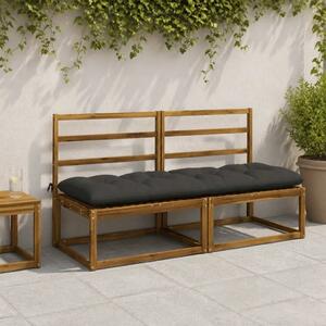 Jastučići za klupe VIANEN 2 kom. 100% poliester Antracit - Antracit 180 x 60 x 12 cm