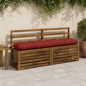 Jastučić za klupu VIANEN 100% poliester Crvena 140 x 30 x 12 cm - Crvena 140 x 30 x 12 cm