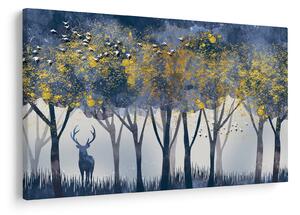 Slika jelena u šumi (90x60 cm)
