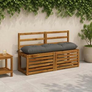 Jastučići za klupe VIANEN 2 kom. 100% poliester Siva - Siva 110 x 30 x 12 cm
