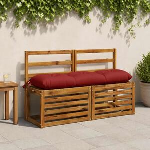 Jastučić za klupu VIANEN 100% poliester Crvena 110 x 30 x 12 cm - Crvena 110 x 30 x 12 cm
