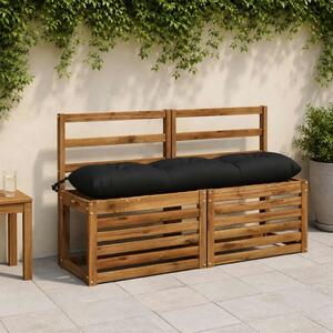 Jastučić za klupu VIANEN 100% poliester Crna 110 x 30 x 12 cm - Crna 110 x 30 x 12 cm
