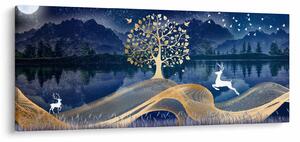 Slika jelena na punom mjesecu (120x50 cm)