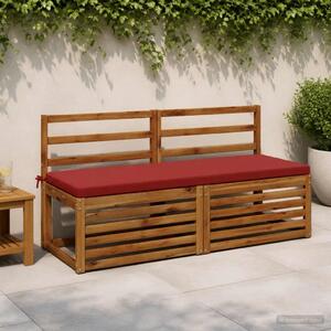 Jastučić za klupu SOEST 100% poliester Vinska crvena - boja crnog vina 140 x 50 x 5 cm Poliester