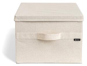 Bež tekstilna kutija za pohranu s poklopcem 36x46x25 cm Soft Storage Large – Bigso
