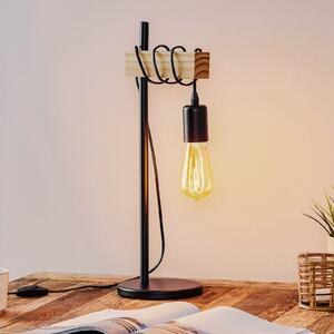 Stolna lampa Townshend crna/svijetlo drvo