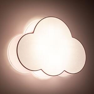 TK Lighting Stropna svjetiljka Cloud, ružičasta, duljine 63 cm, tekstil, oblak, E27, prigušiva, Ružičasta ruža, rasadnik, Tkanina / tekstil
