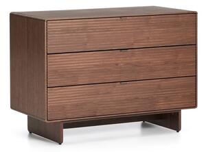 Komoda u dekoru oraha u tamnoj prirodnoj boji 101x75x50 cm Norlen – Kave Home