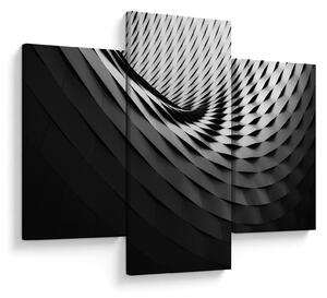 Apstraktna slika - crno-bijela spirala (90x60 cm)