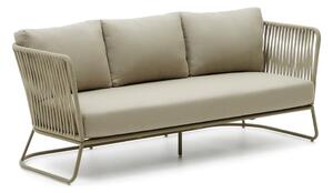 Kaki zelena željezna vrtna sofa Saconca – Kave Home