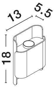 POLLY ZIDNA SVJETILJKA CRNA LED 10Watt 220-240Volt 608lm 3000K IP54 NL9030922