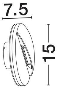 PAN VANJSKA SVJETILJKA 9Wat 378Lm 3000K IP54 CRNA NL9030932