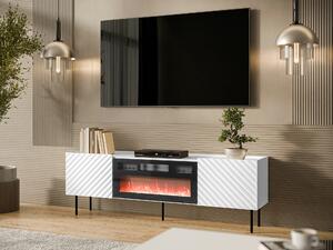 TV stol Charlotte U106Crna, Bijela, 181x59x40cm