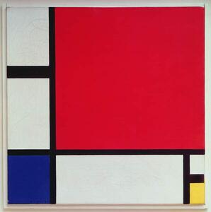 Mondrian, Piet - Reprodukcija umjetnosti Composition with Red, (40 x 40 cm)