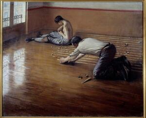 Caillebotte, Gustave - Reprodukcija umjetnosti The floor planers., (40 x 30 cm)
