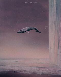 Ilustracija Flying, spacerocket art, (30 x 40 cm)