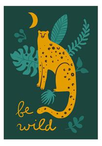 Ilustracija Leopards and tigers card. Wild animal., Nadezhda Kurbatova