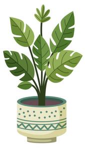 Ilustracija Monstera plant in a pot, Yuliia Sydorova, (40 x 40 cm)