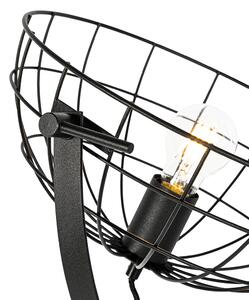 Industrijska podna lampa na tronožac crna 35 cm podesiva - Hanze