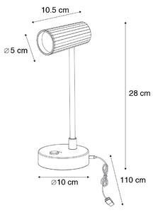 Stolna svjetiljka bijela uklj. LED s mogućnošću prigušivanja u 3 koraka, punjiva - Teleskop