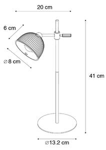 Moderna stolna lampa crna punjiva - Moxie