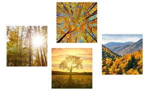 Set slika čarolija jesenjeg krajolika