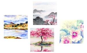 Set slika čarolija oslikane prirode