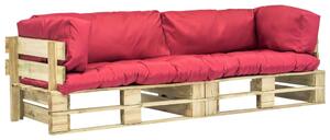 VidaXL 2-dijelni set vrtnih sofa od paleta od borovine s jastucima