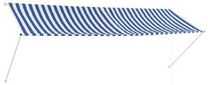 VidaXL Tenda na uvlačenje 350 x 150 cm plavo-bijela
