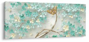 Slika cvijeta s leptirima (120x50 cm)